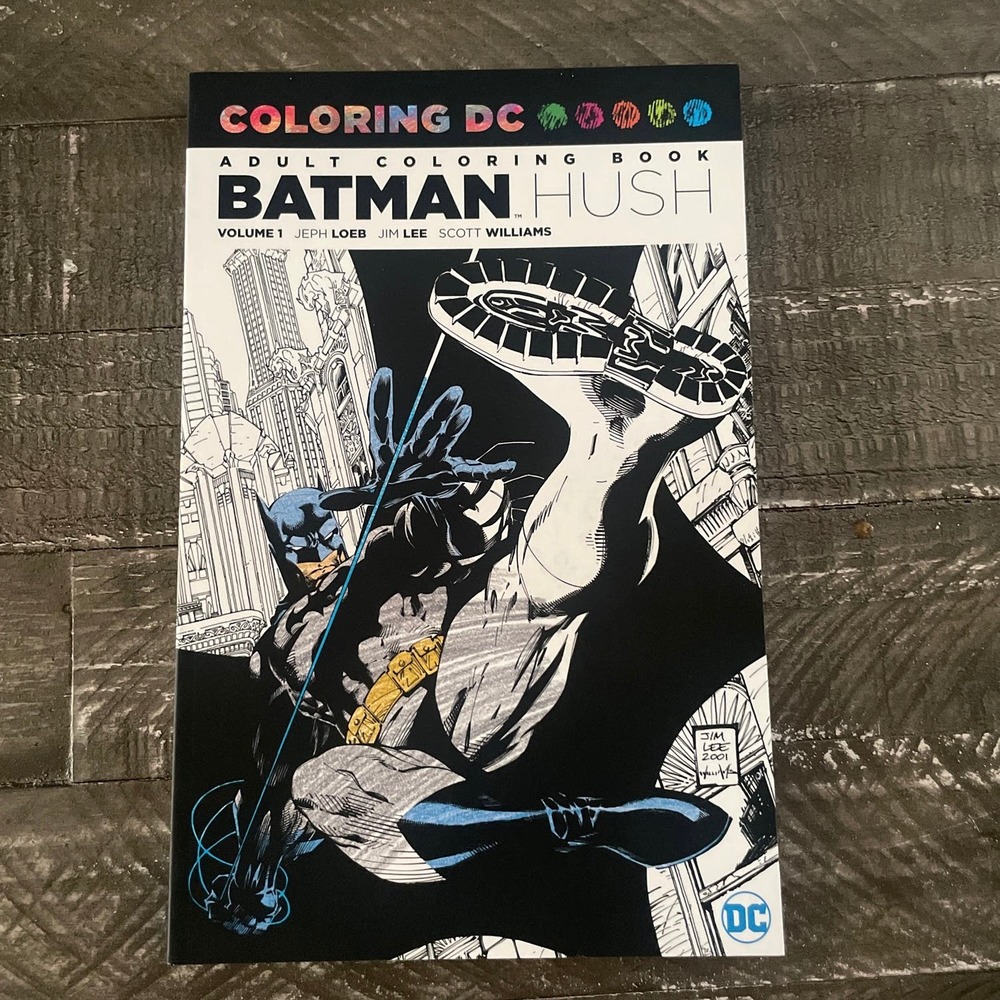 Adult Coloring Book - DC - Batman Hush - Vol 1 - Paperback Graphic Novel - New